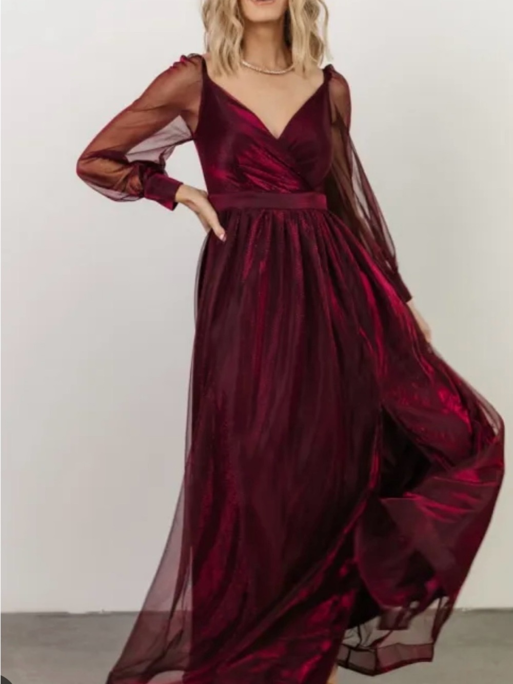 Baltic Born | Octavia Shimmer Gown | Mulberry - XL | NWT